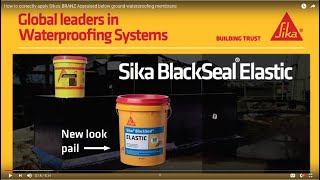 How to correctly apply Sika's BRANZ Appraised below ground waterproofing membrane (new packaging) screenshot 2