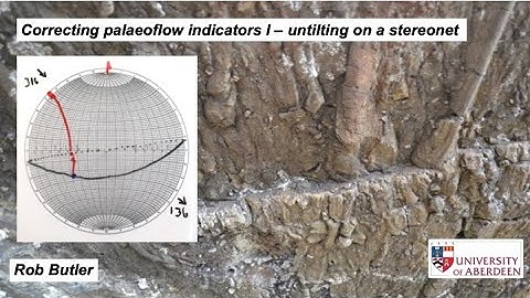 Correcting palaeoflow indicators I - untilting on a stereonet
