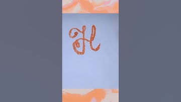 Writing Capital Letter "H" in Cursive Writing | #shorts #calligraphy