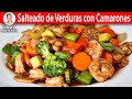 SALTEADO DE VERDURAS CON CAMARONES | Vicky Receta Facil