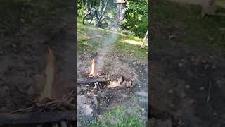 #4. Как разжечь костер при помощи дрона? Художник Шизофреник. #арт #искусство #поход #велосипед