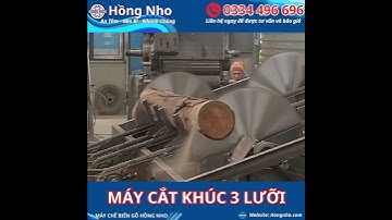 ✅Cắt Một Lúc Hai Khúc Gỗ với Máy Cắt Khúc 3 Lưỡi  Ưu Việt Hồng Nho