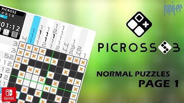 Picross S3 - Normal Puzzles - Page 1 and Tutorials - No Assist - Nintendo Switch