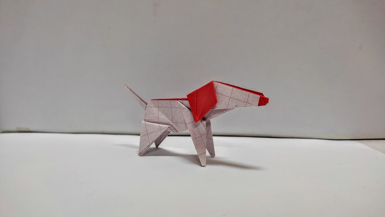 新作。手作り額付き作品　title「Let it BEAGLEワンコ」 How To Make An Origami Beagle Dog | Origami Beagle Dog Tutorial