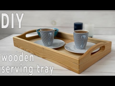 DIY wooden serving tray | Деревянный поднос своими руками