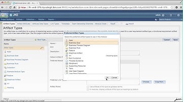 Module preferred artifact types in Rational Requirements Composer 4.0.6