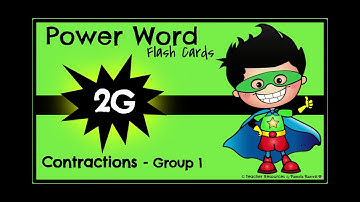 (2G) Contraction Flash Cards - Group 1