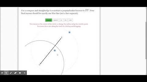Construct a Perpendicular Bisector in DeltaMath