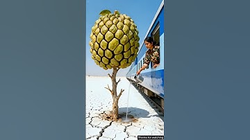 Lady Soldier planted a custard apple tree and saved it from drying up by watering it 😭 #ai  #save