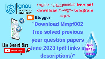 mmpf 002 june.2023  free solved previous year question paper pdf links in description