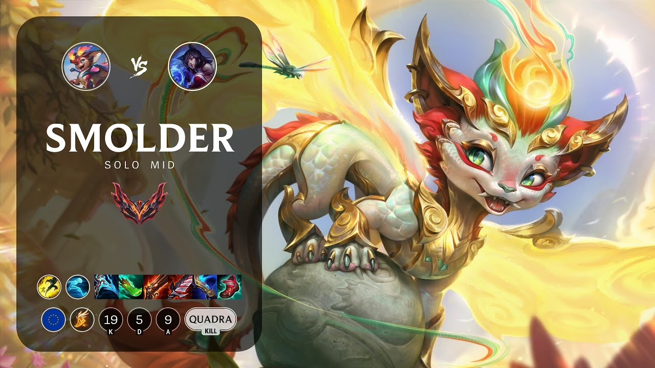 Smolder Mid vs Ahri - EUW Grandmaster Patch 14.6 - YouTube