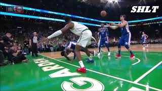 Jaylen Brown with the WEIRDEST AND LUCKIEST SHOT EVER