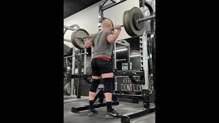365 x 8 beltless high bar squat