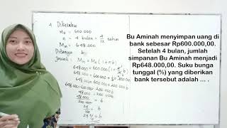 Pembahasan Latihan Soal Bunga Tunggal Kelas XI Pembahasan Latihan Soal Bunga Tunggal Kelas XI