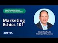 Hello, in this part of our Law Marketing Ethics Issues in a Race For Clients webinar, Micah Buchdahl will go through ethical considerations, rules of professional conduct and marketing ethics...
