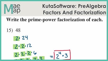 KutaSoftware: PreAlgebra- Factors And Factorizations