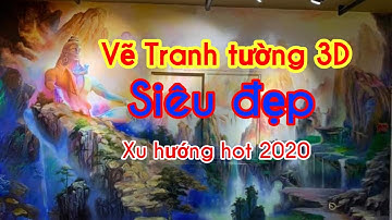 Vẽ tranh tường 3d phong cảnh làng quê, tranh tường 3D cao cấp, tranh tường 3D quán cafe đặc sắc▶04