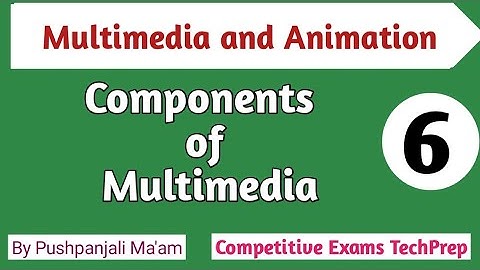 Lec -1.6 Components of Multimedia in Hindi
