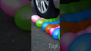 Crushing Crunchy! Experiment CAR vs Balloons 🎈 #shorts #car #crush #crunchy #asmr