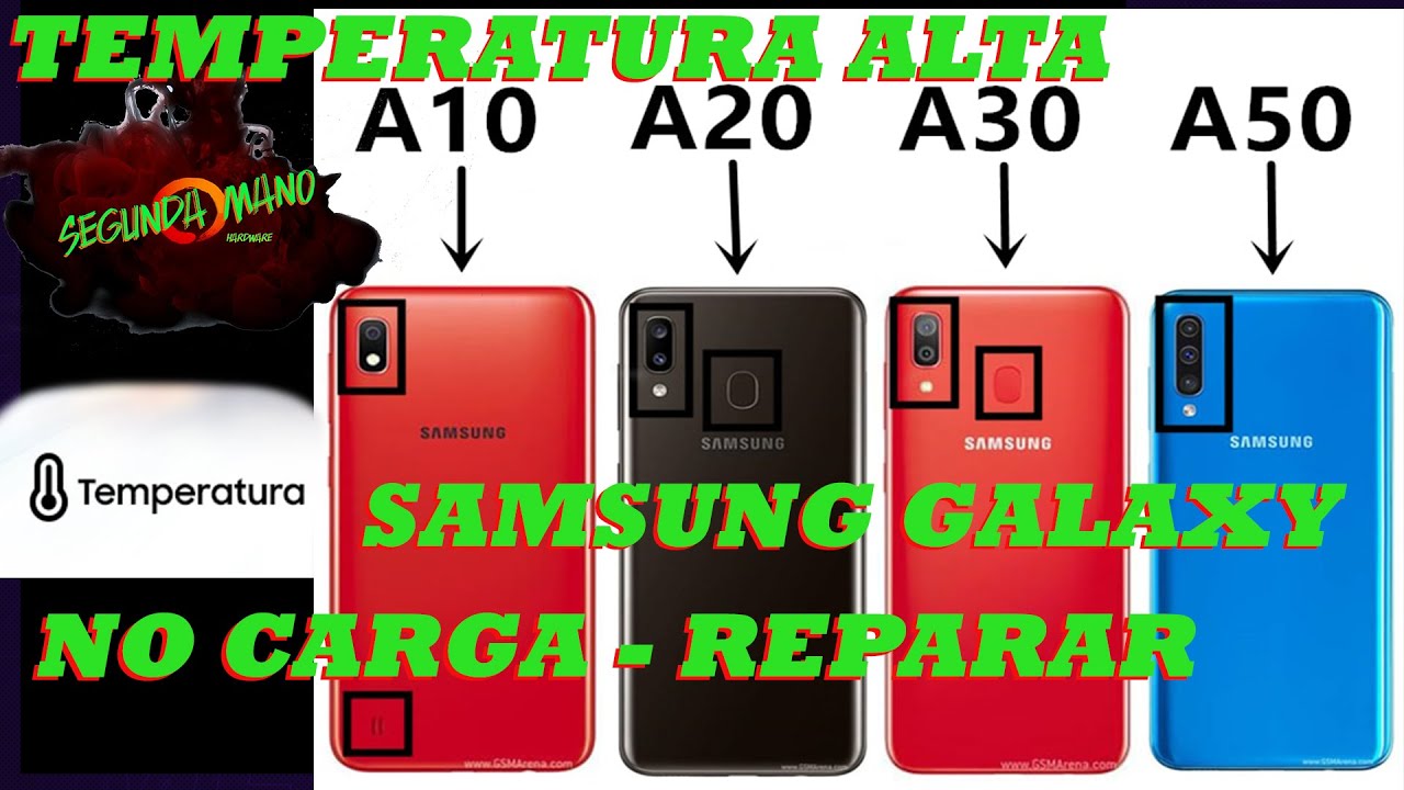 SAMSUNG GALAXY A10/A20/A30/A50 SOLUCION TEMPERATURA ALTA, NO CARGA -  REPARAR PIN DE CARGA⚠️?????? - YouTube