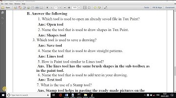 Answer the following questions Tux Paint