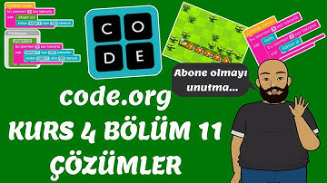 Code Org Kurs 4 Bölüm 11 Çözümü / code.org Kurs 4 Cevaplar