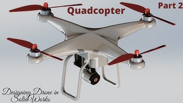 Design Quadcopter in SolidWorks || Part 2 #solidworks #design #designing #3D #drone #modeling #cad
