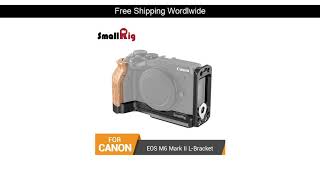 [Limited Offer] SmallRig M6 Mark II L-Bracket With Wooden Handgrip for Canon EOS M6 Mark II Arca-Sw