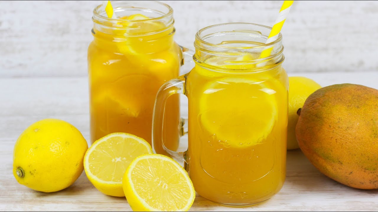 Mango Limonade - Selbstgemachte Limonade I Mango Eistee - YouTube