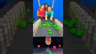 Amazing ball pouring  funny family challeng ✅ ||#shorts #game ￼