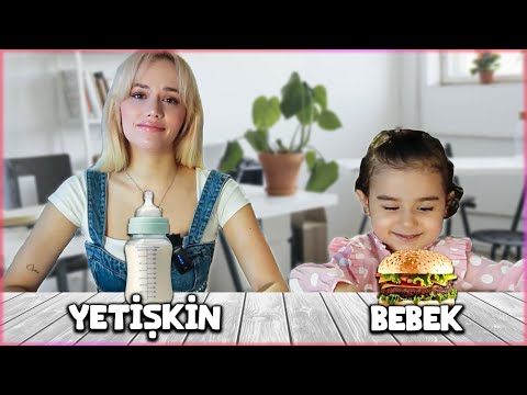 BEBEK vs YETİŞKİN YEMEKLERİ CHALLENGE !? @GamzeKarta