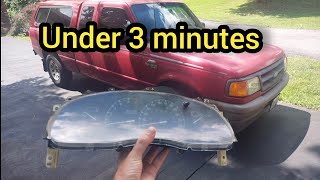 How to Remove Instrument Gauge Cluster Out Of a Ford Ranger in 3 Minutes, Easy DIY