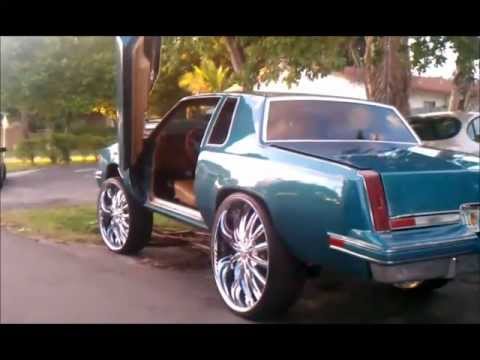 87' Cutlass Squatin on 28's, Lambo Doors, Gator Guts - YouTube