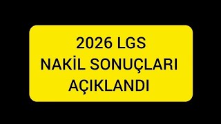 2026 Lgs 1.Naki̇l Sonuçlari Açiklandi 2.Naki̇l Ne Zaman Başvurular