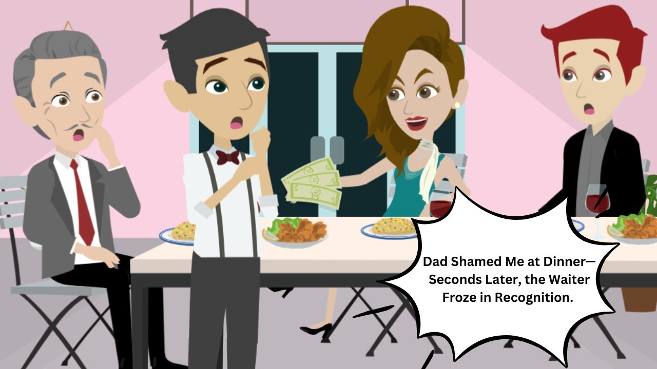 Dad Shamed Me at Dinner—Seconds Later, the Waiter Froze in Recognition.