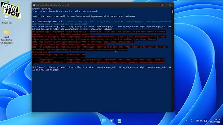 Cara Mengatasi PowerShell Deployment Failed with HRESULT 0x80073CFF