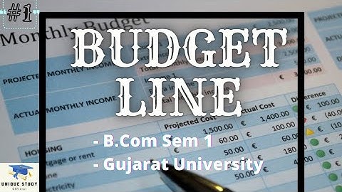 Budget Line | B.Com Sem 1 | Gujarat University | Unique Study Official | Part 1