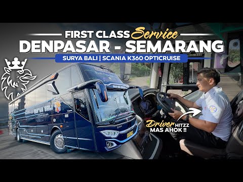 BUS TERBARU SURYA BALI , FIRST CLASS SERVICE ‼️ Denpasar - Semarang Naik Bus Surya Bali Scania K360.