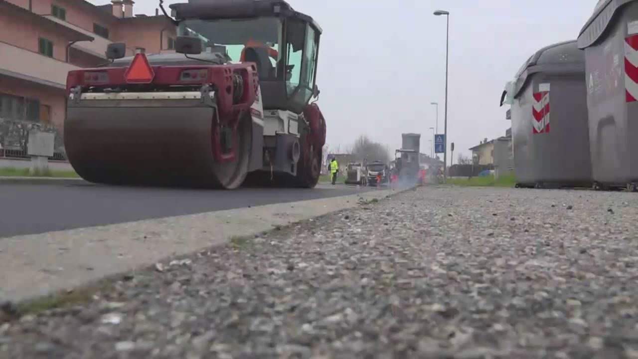 Uno speciale rullo per le asfaltature a Bottegone