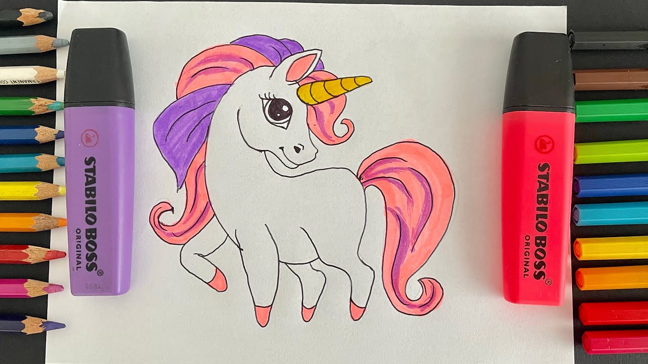 Como desenhar UNCÓRNIO kawaii-comment dessiner une licorne, cómo dibujar  unicornio - how to draw unicorn - Vídeo Dailymotion