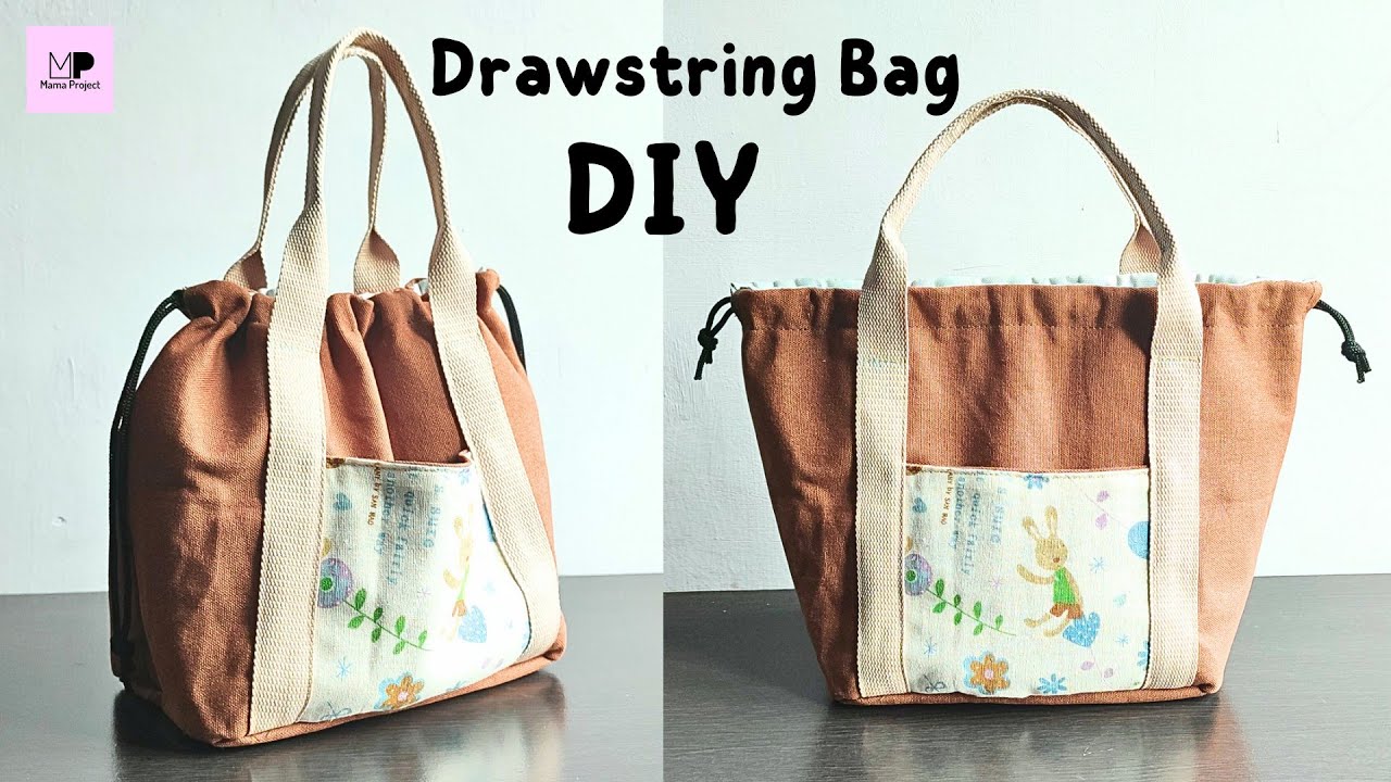 Easy Drawstring Bag Tutorial  Easy Lined Drawstring Bag Tutorial 