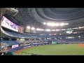 20220621 選手入場!オープニングムービーからの、オリックス・バファローズ 守備位置シート紹介 1回表 先発は宮城大弥@京セラドーム大阪・レフト外野下段