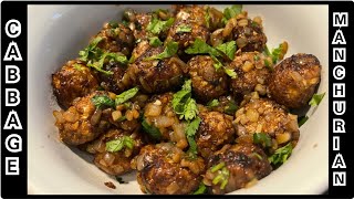 Cabbage Manchurian from Air fryer | no oil fry | yummy street style cabbage manchurian with less oil