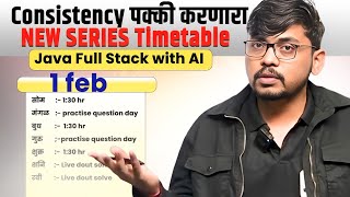 Java Full Stack with AI Series | 1 Feb पासून Daily Timetable 🚀