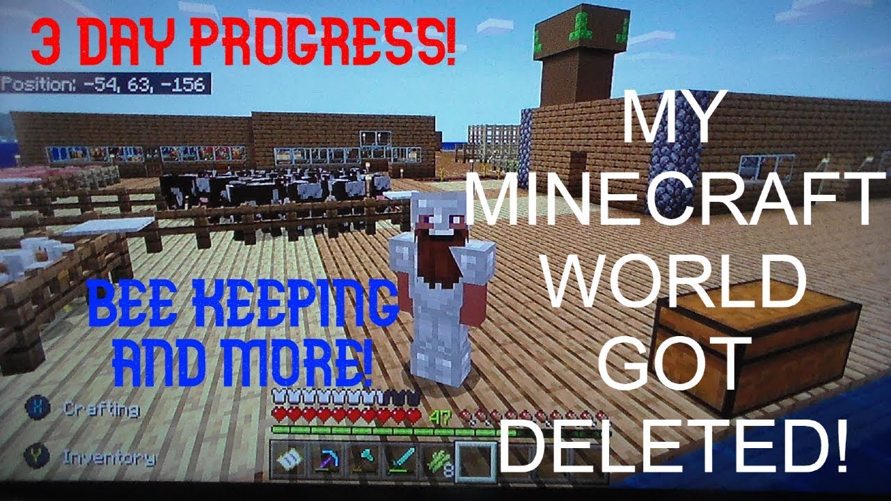 MY NEW MINECRAFT WORLD PROGRESS! OLD WORLD GOT DELETED?! - YouTube
