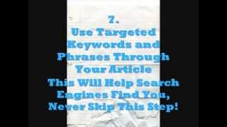 10 Tips For More Effective Article Marketing - How To Get The Most From Online Article Marketing