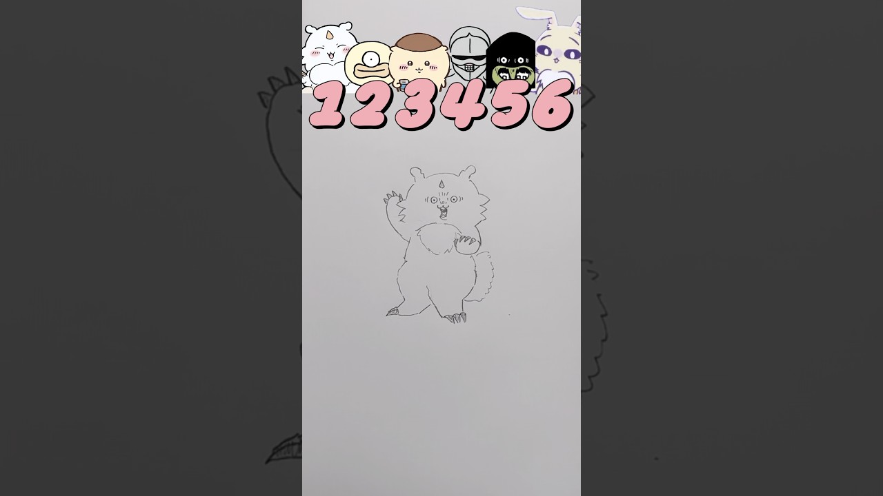 ちいかわの新しいキャラクターを描く!!!! #ちいかわ #chiikawa #shorts