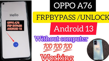 Oppo A76 Frp Bypass / Without Pc Android 13 / Oppo CPH2375 Google Account Lock Bypass Easy Trick 💯💯