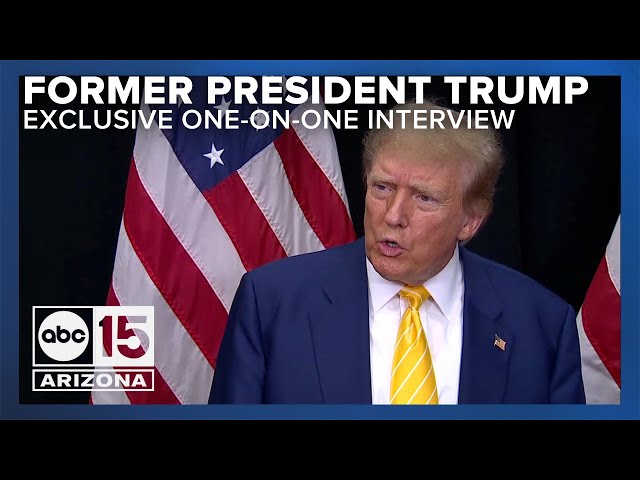 EXCLUSIVE: Former President Donald Trump speaks with ABC15 ahead of Phoenix campaign town hall class=