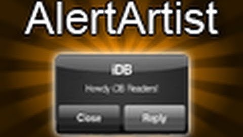 AlertArtist - Customize ALL Pop-Up Notifications On Your iDevice! **PLUS NEW INTRO!!**